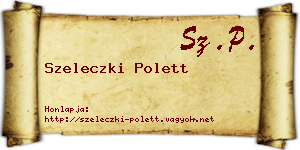 Szeleczki Polett névjegykártya